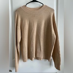 Tan and Gold Crewneck Sweater